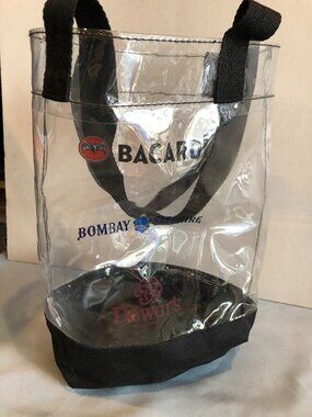 NWOT Bacardi Plastic Promotional Bag Bombay Sapphire #F47